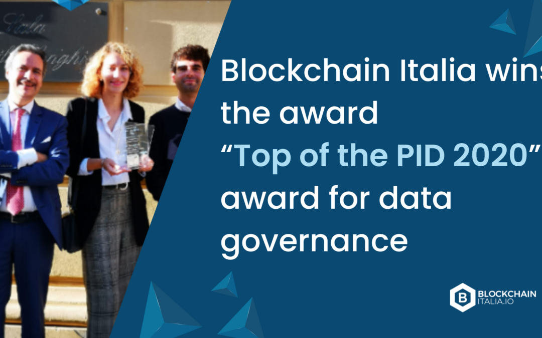 Blockchain Italia wins ‘Top of the PID 2020’ Award for data governance
